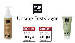 Mehr über den Artikel erfahren Öko-Test “sehr gut” für Fair Squared Olive Hand Cream Classic 100ml & Coconut Body Lotion Rich 250ml